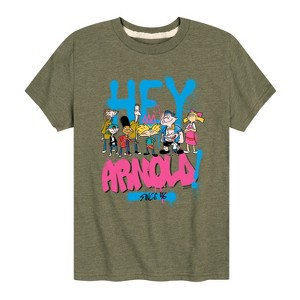 Boys' - Hey Arnold! - Arnold Spray Paint 96 Short Sleeve Graphic T-Shirt - 1 of 3