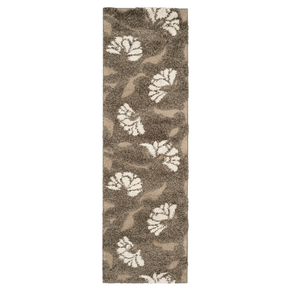 2'3inx7' Arvin Rug Smoke/Beige - Safavieh