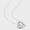 Women's Diamond Heart Pendant Chain Necklace In Sterling Silver - Silver :  Target