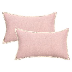 REGALWOVEN Fade-Resistant Modern Soft Solid Cushion Cases 2 Pcs - 1 of 4