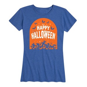 Women's - Disney - Happy Halloween Tombstone Short Sleeve Graphic T-Shirt - 1 of 4