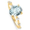 Pompeii3 2 1/4Ct Oval Blue Topaz Diamond Ring White or Yellow Gold Lab Created - 2 of 4