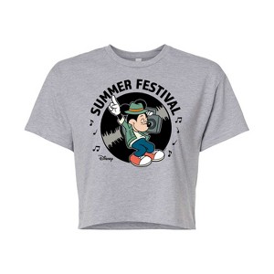 Women's - Disney - Mickey & Friends Cropped Graphic T-Shirt - 1 of 4