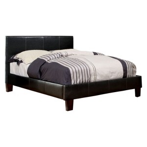 Lizsa Leatherette Upholstered Twin Bed Espresso - ioHOMES, Brown