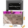 8 Drawers Dresser, Storage Chest of Drawers, TV Stand for 65" with Power Outlet & LED Lights, for Living Room Bedroom - 2 of 4