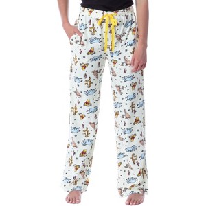 Disney Winnie The Pooh Women's Classic Character Art Loungewear Pajama Pants - 1 of 4