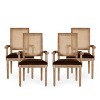 Christopher Knight Home Sheila Outdoor Dining Chairs with Rubberwood Frame and Upholstered Seats (Set of 4) - 2 of 4