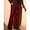 INSPIRE CHIC Men's Glitter Wide Leg Bell Bottom Sequins Pants - 2 of 4