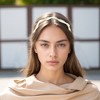 Unique Bargains Women's Faux Pearl Satin Headband 1 Pc - 2 of 4
