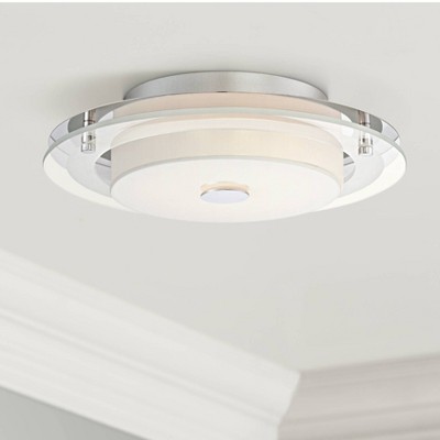 Clarival 12.5" Chrome LED Flush-Mount Ceiling Light with Acrylic Diffuser