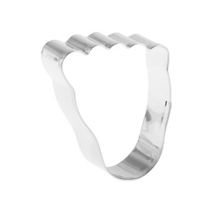 Unique Bargains Cookie Mould Cutter Foot-Shaped Dishwasher Safe Stainless Steel Silver Tone 2.2"x2.8"0.8" 1Pcs - 1 of 4