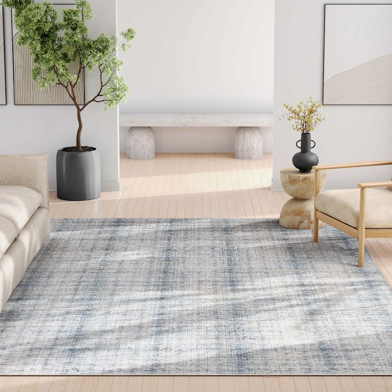 Well Woven Rio Flatweave Distressed Plaid Area Rug, 6 of 9