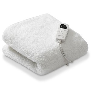Saloniture Deluxe Massage Table Warmer, Felt Lined Heating Pad with Five Heat Settings - 72" x 30", White - 1 of 4