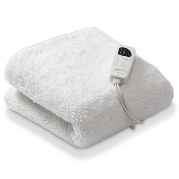 Saloniture Deluxe Massage Table Warmer, Felt Lined Heating Pad with Five Heat Settings - 72" x 30", White