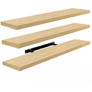 3 Pack (35"x9") Sorbus Long Floating Wall Shelves for Bedroom, Decor, Kitchen, Living Room - for Trophies, Frames, Bookshelf - 1 of 4