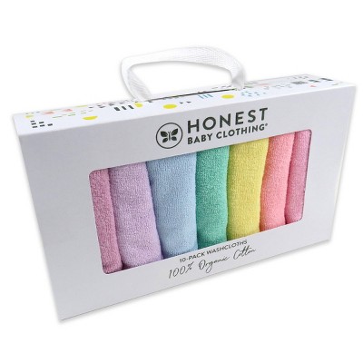 Honest Baby 10pk Rainbow Washcloth