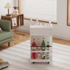 4 Tier Kitchen Island Cart with Spice Rack & Locking Casters - 2 of 4