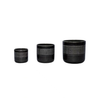 Vynxaria Modern Ceramic Flowerpot - Elegant Planter for Indoor & Outdoor Use