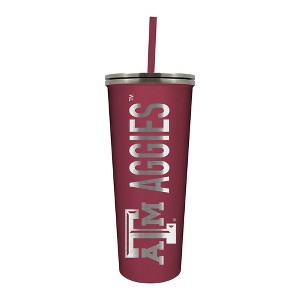 NCAA Texas A&M Aggies 24oz Skinny Tumbler with Straw - 1 of 4