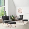 WestinTrends 4 Piece Upholstered Boucle Accent Chair and Ottoman Sets - 2 of 4