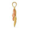 Black Bow Jewelry 14k Yellow and Rose Gold, Two Tone Flower Pendant - 2 of 4