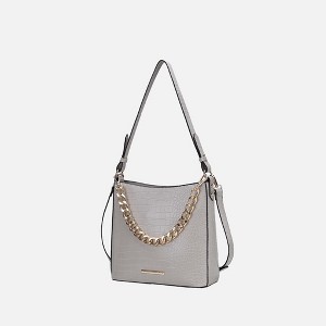 MKF Collection Bizzy Faux Crocodile-Embossed Vegan Leather Women’s Shoulder Bag by Mia K - 1 of 4