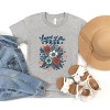 The Juniper Shop Distressed Land Of The Free Flowers Youth Short Sleeve Tee - 3 of 4