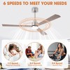 Parrot Uncle 52" Modern LED Ceiling Fan with Light and Remote 3 Blades - 3 of 4