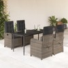 vidaXL Garden Dining Set Grey, Black - 2 of 4