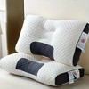 PDTEND 3D Knitted Cotton Cervical Pillow Set of 2 with Slow-Rebound Memory Foam, Breathable Washable Cover - 2 of 4