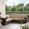 Christopher Knight Home 5pc Santa Rosa Wicker Outdoor V-Shaped Sectional Furniture Sofa Set Multibrown/Beige - 2 of 4