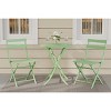 3-Piece Outdoor Bistro Set - Small Iron Patio Table & 2 Chairs, Cafe Dining Set for Balcony, Garden, Apartment, All-Weather Bistro Furniture - 2 of 4