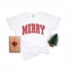 Simply Sage Market Women's Merry Varsity Thick Outline Short Sleeve Garment Dyed Tee - 3 of 4