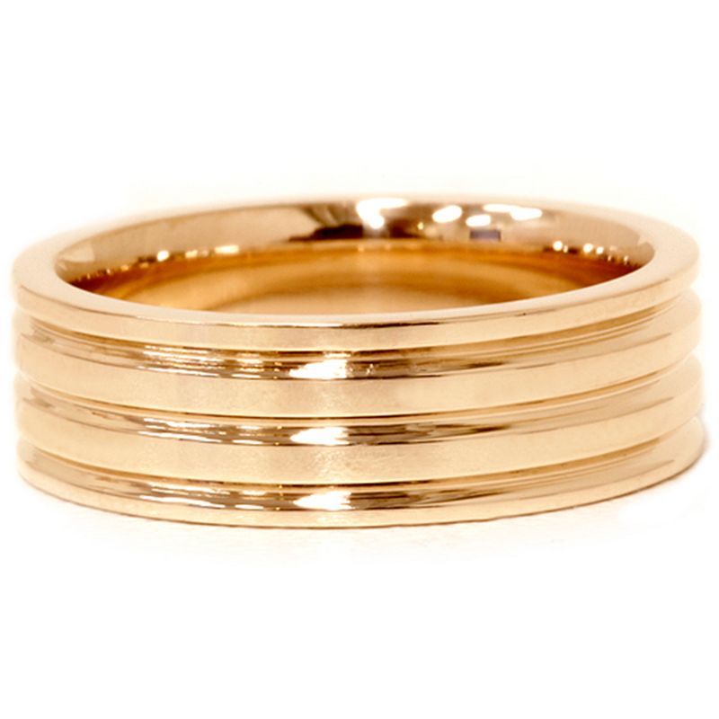 Pompeii3 Polished Wedding Ring 10K Yellow Gold, 3 of 6