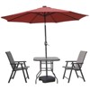 LeisureMod Outdoor Patio Umbrella with Base Sierra Collection - 3 of 4