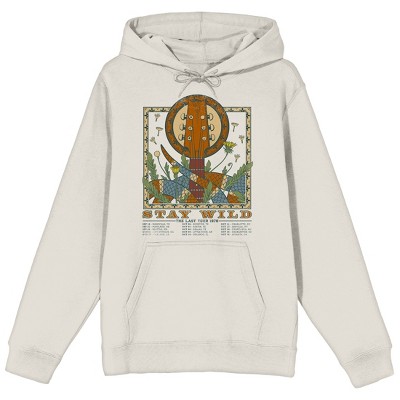 Vintage Snake And Guitar Tour Long Sleeve Sand Adult Hooded Sweatshirt ...