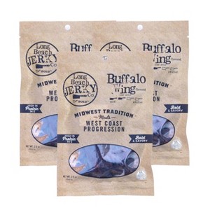 JVL Enterprises 2.5 oz Buffalo Wing Flavored Beef Jerky - Pack of 3 - 1 of 4