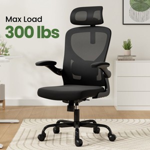 PAGED Adjustable Height Office Chair, Modern Computer Chair with Lumbar Support and Headrest, High Back Desk Chair for Office - 1 of 4