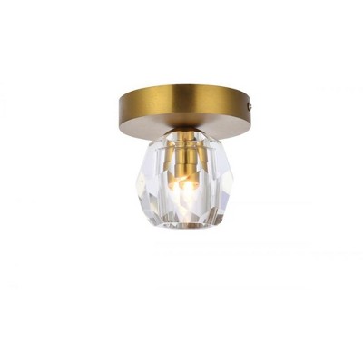 Elegant Lighting Eren 1 light gold flush mount