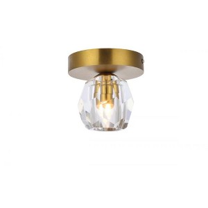 Elegant Lighting Eren 1 light gold flush mount - 1 of 4