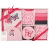 Hudson Baby Infant Girl Bathtime Giftset, Butterfly, One Size - 2 of 2
