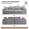 TiramisuBest LY-003 Beige White Deep Seat Compression Sofa 3 Seater with Beige for sofa - 4 of 4