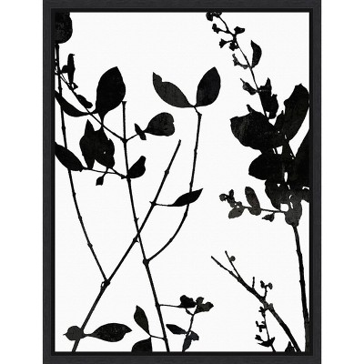 Amanti Art Nature Silhouette I (Leaves) by Danielle Carson Canvas Wall Art Print Framed 18 x 24-in.
