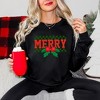 Simply Sage Market Women's Graphic Sweatshirt Merry Checkered Mistletoe - 2 of 4