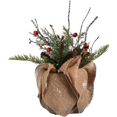 Transpac Artificial 12 in. Brown Christmas Faux Arrangement