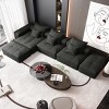 6 PCS Modern Oversized Modular Sofa, DIY Layout Sofa with Ottoman and Armrest, Tufted Sofa with Chenille Fabric Pillows-Baofuwish - 3 of 4