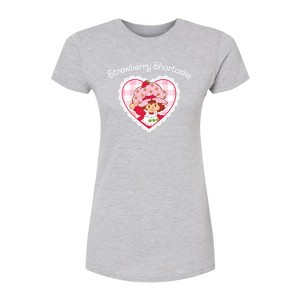 Women's - Strawberry Shortcake - Coquette Heart-Juniors Fitted Graphic T-Shirt Fitted Graphic T-Shirt - 1 of 2