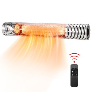 Costway 1500W Wall-Mounted Infrared Heater Indoor & Outdoor Electric Heater With Remote - 1 of 4