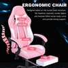 PAGED Ergonomic Massage Office Chair, High Back Leather Gaming Chair with Adjustable Height, Lumbar Support and Footrest, 300 LBS - 2 of 4