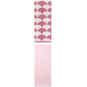 REGALWOVEN Cotton Geometric Absorbent Soft Decorative Hand Towel for Bathroom Hand Face Gym Spa 14" x 30"/13" x 29" 2 Pcs - 1 of 4